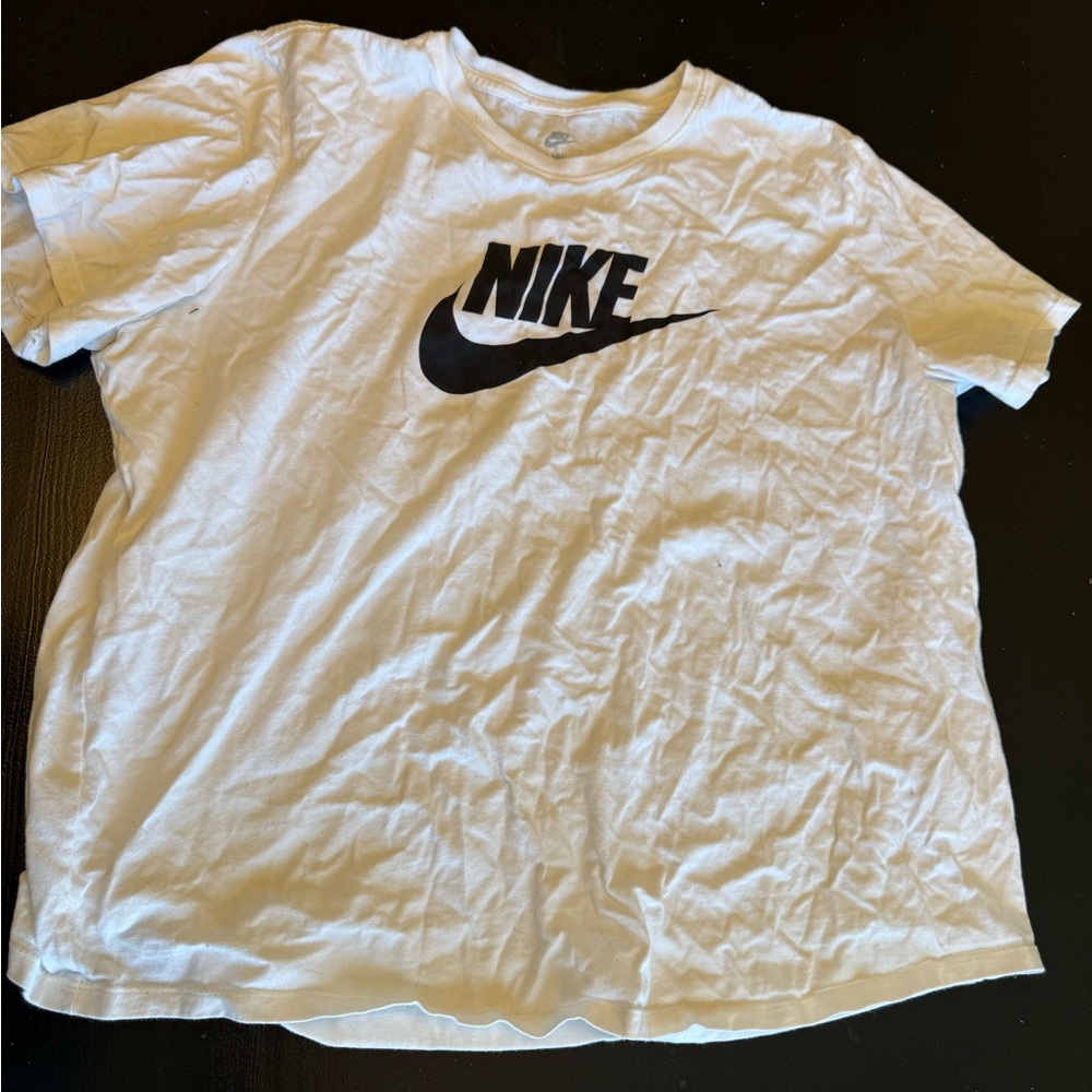 Nike Cream Tee with Gray Logo